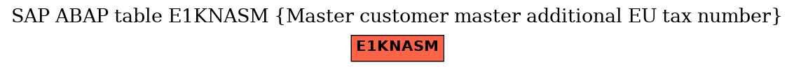 E-R Diagram for table E1KNASM (Master customer master additional EU tax number)