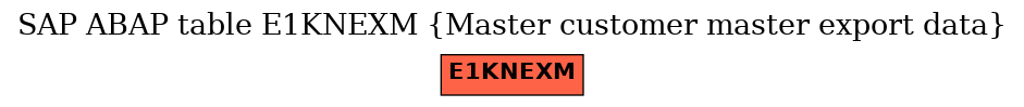 E-R Diagram for table E1KNEXM (Master customer master export data)