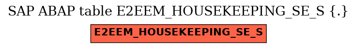 E-R Diagram for table E2EEM_HOUSEKEEPING_SE_S (.)