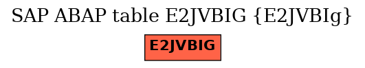 E-R Diagram for table E2JVBIG (E2JVBIg)