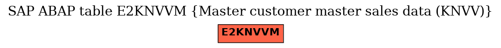 E-R Diagram for table E2KNVVM (Master customer master sales data (KNVV))