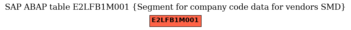 E-R Diagram for table E2LFB1M001 (Segment for company code data for vendors SMD)