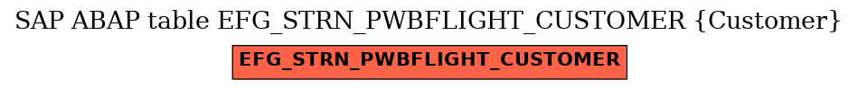 E-R Diagram for table EFG_STRN_PWBFLIGHT_CUSTOMER (Customer)