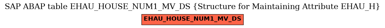 E-R Diagram for table EHAU_HOUSE_NUM1_MV_DS (Structure for Maintaining Attribute EHAU_H)