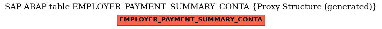 E-R Diagram for table EMPLOYER_PAYMENT_SUMMARY_CONTA (Proxy Structure (generated))