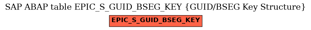 E-R Diagram for table EPIC_S_GUID_BSEG_KEY (GUID/BSEG Key Structure)