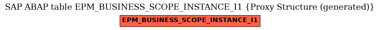 E-R Diagram for table EPM_BUSINESS_SCOPE_INSTANCE_I1 (Proxy Structure (generated))