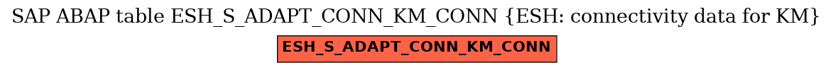 E-R Diagram for table ESH_S_ADAPT_CONN_KM_CONN (ESH: connectivity data for KM)