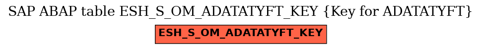 E-R Diagram for table ESH_S_OM_ADATATYFT_KEY (Key for ADATATYFT)