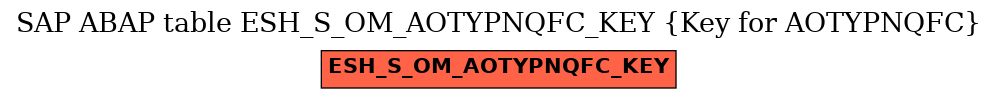 E-R Diagram for table ESH_S_OM_AOTYPNQFC_KEY (Key for AOTYPNQFC)