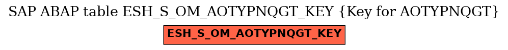 E-R Diagram for table ESH_S_OM_AOTYPNQGT_KEY (Key for AOTYPNQGT)