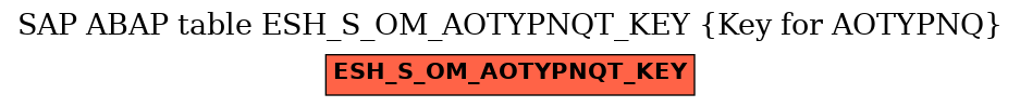 E-R Diagram for table ESH_S_OM_AOTYPNQT_KEY (Key for AOTYPNQ)