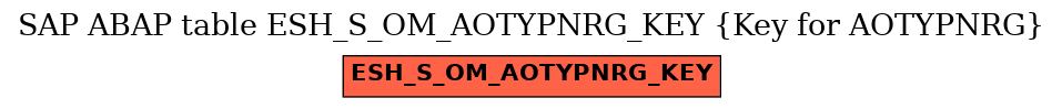 E-R Diagram for table ESH_S_OM_AOTYPNRG_KEY (Key for AOTYPNRG)