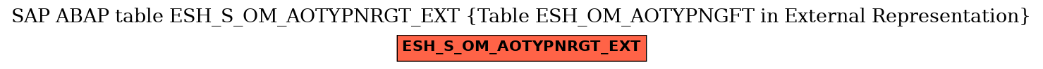 E-R Diagram for table ESH_S_OM_AOTYPNRGT_EXT (Table ESH_OM_AOTYPNGFT in External Representation)