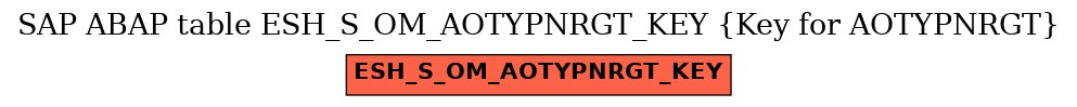 E-R Diagram for table ESH_S_OM_AOTYPNRGT_KEY (Key for AOTYPNRGT)