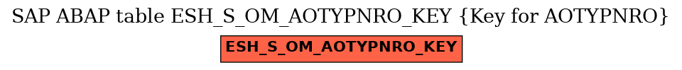 E-R Diagram for table ESH_S_OM_AOTYPNRO_KEY (Key for AOTYPNRO)