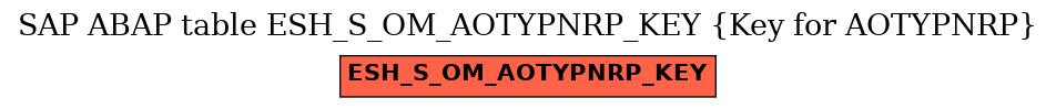 E-R Diagram for table ESH_S_OM_AOTYPNRP_KEY (Key for AOTYPNRP)