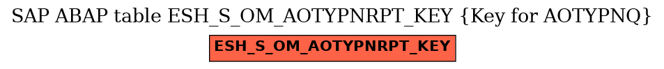 E-R Diagram for table ESH_S_OM_AOTYPNRPT_KEY (Key for AOTYPNQ)