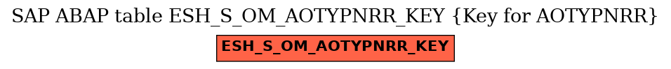 E-R Diagram for table ESH_S_OM_AOTYPNRR_KEY (Key for AOTYPNRR)