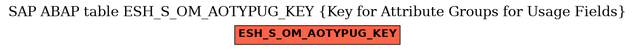 E-R Diagram for table ESH_S_OM_AOTYPUG_KEY (Key for Attribute Groups for Usage Fields)