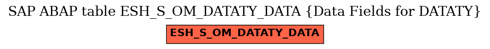 E-R Diagram for table ESH_S_OM_DATATY_DATA (Data Fields for DATATY)