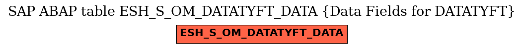 E-R Diagram for table ESH_S_OM_DATATYFT_DATA (Data Fields for DATATYFT)
