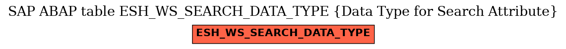 E-R Diagram for table ESH_WS_SEARCH_DATA_TYPE (Data Type for Search Attribute)