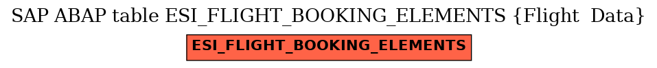 E-R Diagram for table ESI_FLIGHT_BOOKING_ELEMENTS (Flight  Data)