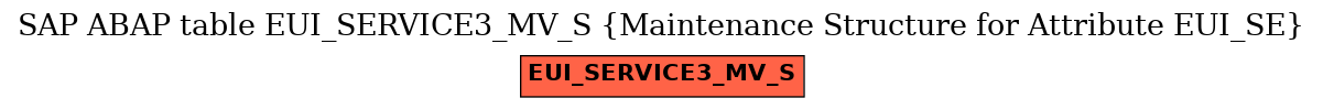 E-R Diagram for table EUI_SERVICE3_MV_S (Maintenance Structure for Attribute EUI_SE)