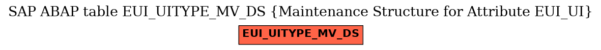 E-R Diagram for table EUI_UITYPE_MV_DS (Maintenance Structure for Attribute EUI_UI)