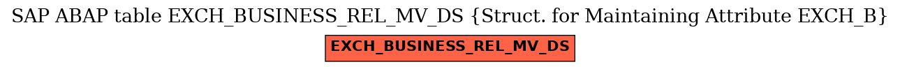 E-R Diagram for table EXCH_BUSINESS_REL_MV_DS (Struct. for Maintaining Attribute EXCH_B)
