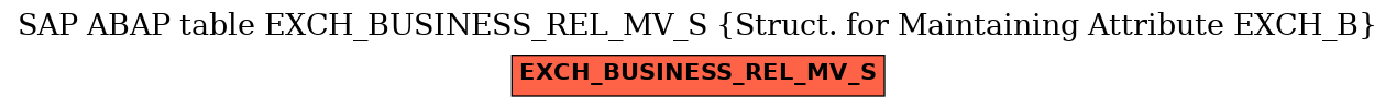 E-R Diagram for table EXCH_BUSINESS_REL_MV_S (Struct. for Maintaining Attribute EXCH_B)