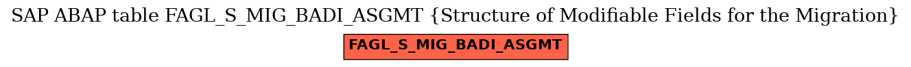 E-R Diagram for table FAGL_S_MIG_BADI_ASGMT (Structure of Modifiable Fields for the Migration)