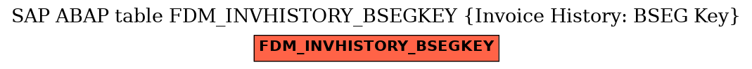 E-R Diagram for table FDM_INVHISTORY_BSEGKEY (Invoice History: BSEG Key)