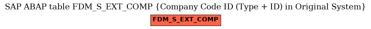 E-R Diagram for table FDM_S_EXT_COMP (Company Code ID (Type + ID) in Original System)