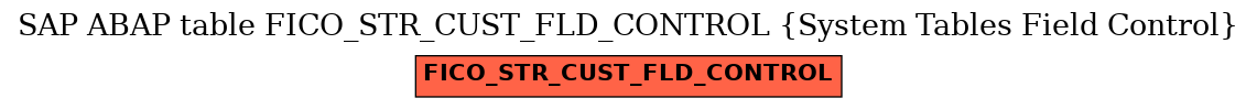 E-R Diagram for table FICO_STR_CUST_FLD_CONTROL (System Tables Field Control)