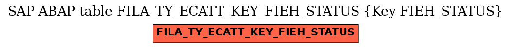 E-R Diagram for table FILA_TY_ECATT_KEY_FIEH_STATUS (Key FIEH_STATUS)