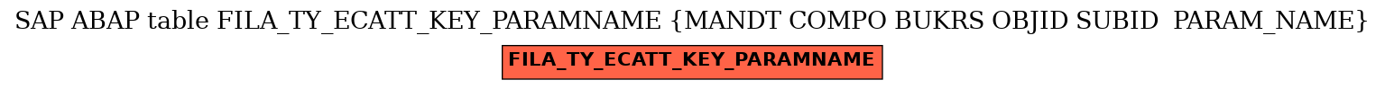 E-R Diagram for table FILA_TY_ECATT_KEY_PARAMNAME (MANDT COMPO BUKRS OBJID SUBID  PARAM_NAME)