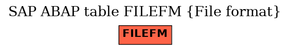 E-R Diagram for table FILEFM (File format)
