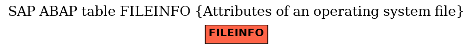 E-R Diagram for table FILEINFO (Attributes of an operating system file)