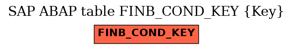 E-R Diagram for table FINB_COND_KEY (Key)