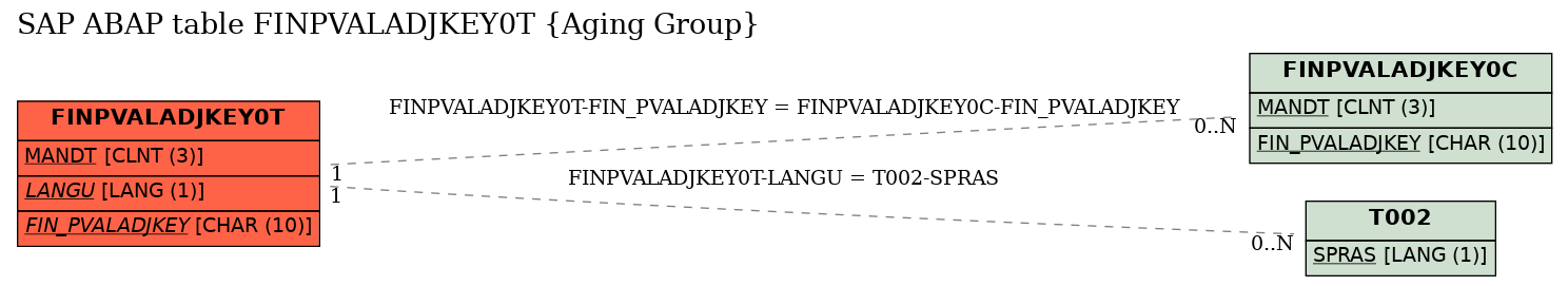 E-R Diagram for table FINPVALADJKEY0T (Aging Group)