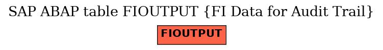 E-R Diagram for table FIOUTPUT (FI Data for Audit Trail)