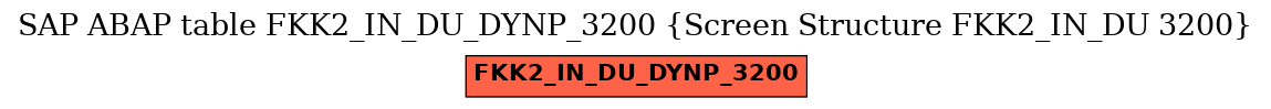 E-R Diagram for table FKK2_IN_DU_DYNP_3200 (Screen Structure FKK2_IN_DU 3200)