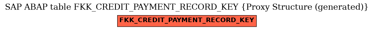 E-R Diagram for table FKK_CREDIT_PAYMENT_RECORD_KEY (Proxy Structure (generated))