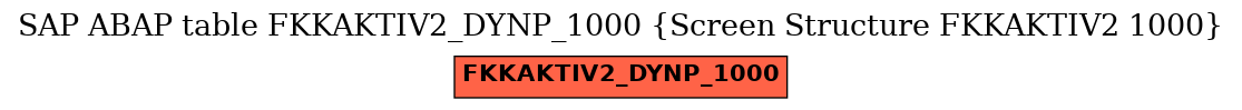 E-R Diagram for table FKKAKTIV2_DYNP_1000 (Screen Structure FKKAKTIV2 1000)