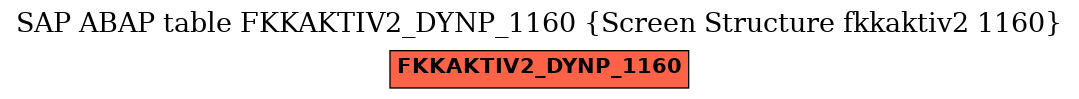 E-R Diagram for table FKKAKTIV2_DYNP_1160 (Screen Structure fkkaktiv2 1160)