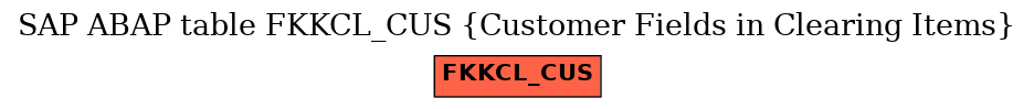E-R Diagram for table FKKCL_CUS (Customer Fields in Clearing Items)