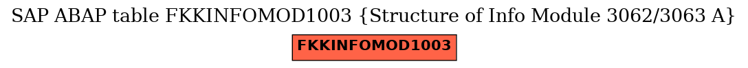 E-R Diagram for table FKKINFOMOD1003 (Structure of Info Module 3062/3063 A)