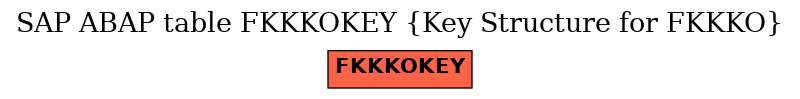 E-R Diagram for table FKKKOKEY (Key Structure for FKKKO)